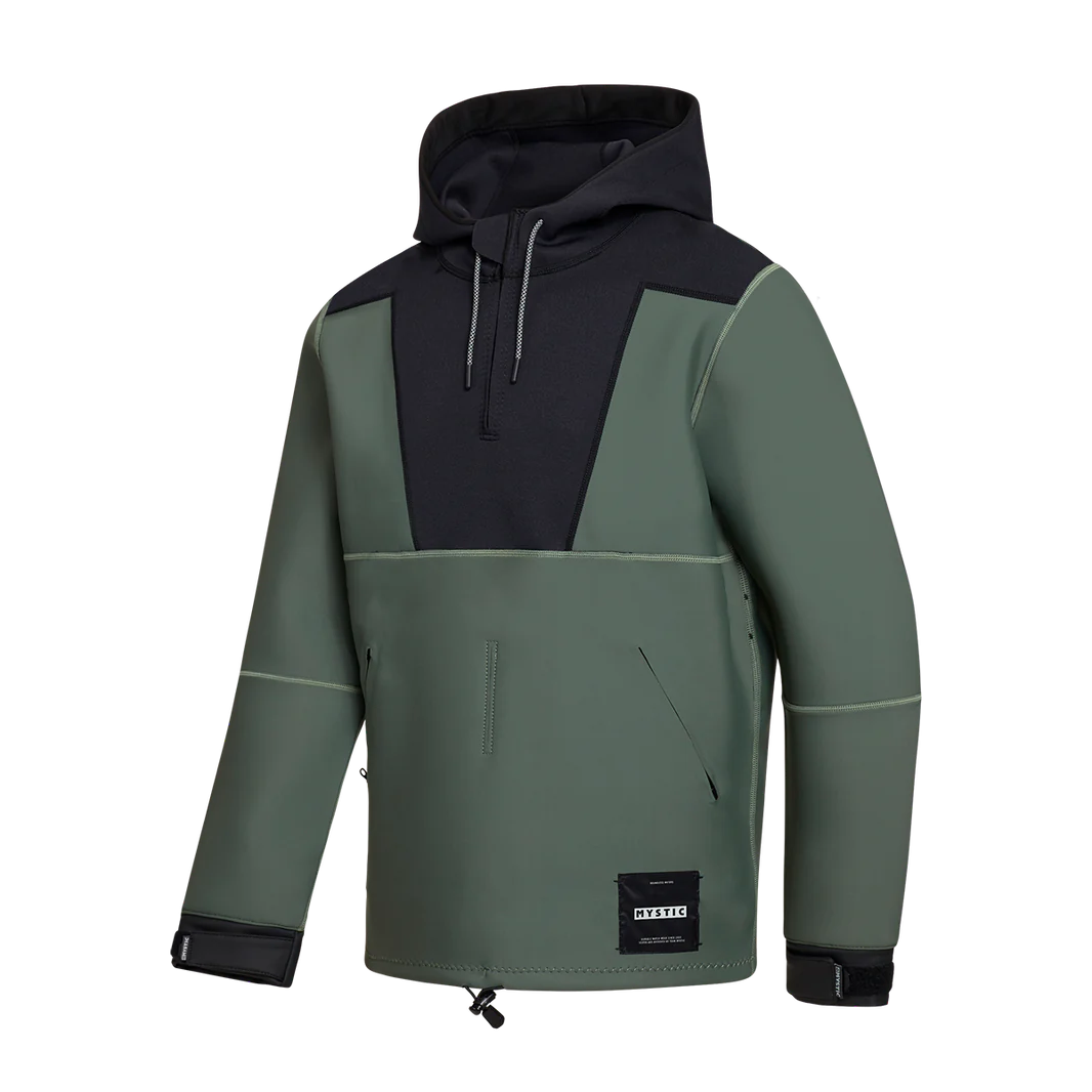 Fulmar Neoprene Hoodie 3/2mm - Dark Olive - 2024