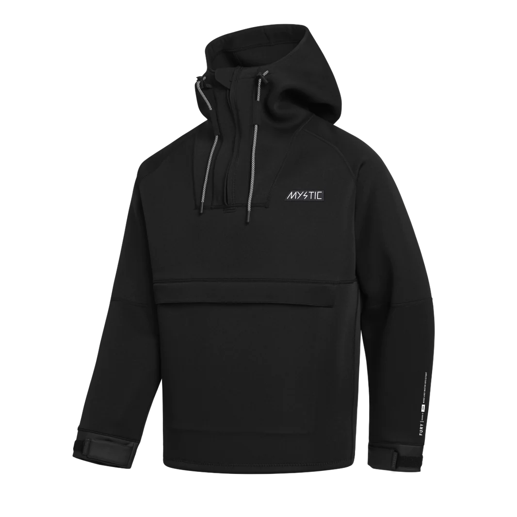 Fury Neoprene Hoodie 3/2mm - Black - 2024