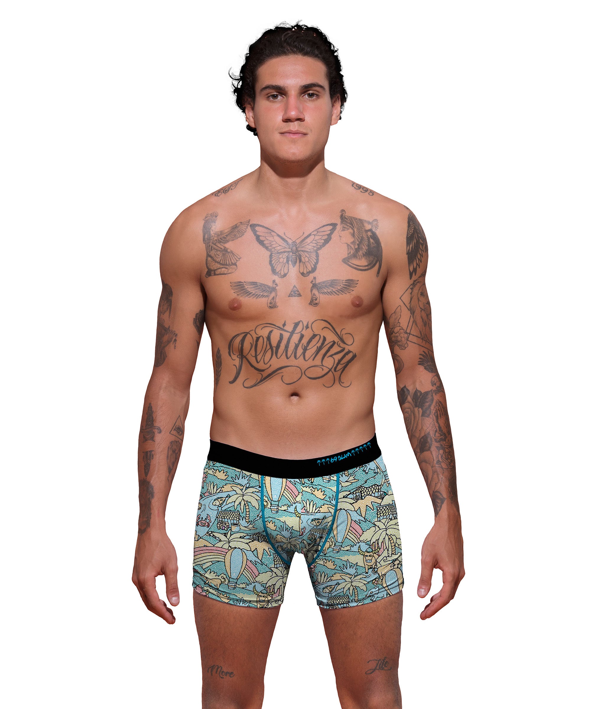 MOZAIK FIELD POLYESTER FITTED BOXER